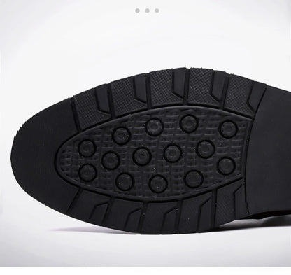 2026 New Designer Leather Shoes for Men Spring Autumn Business Casual Shoes Male Fashion Solid Color Wedding Shoe Man