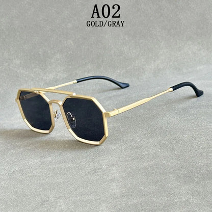 Metal Punk Square Sunglasses For Men Luxe Vintage Steampunk Sunglasses Women Trendy Retro Fashion Glasses Gafas De Sol Hombre