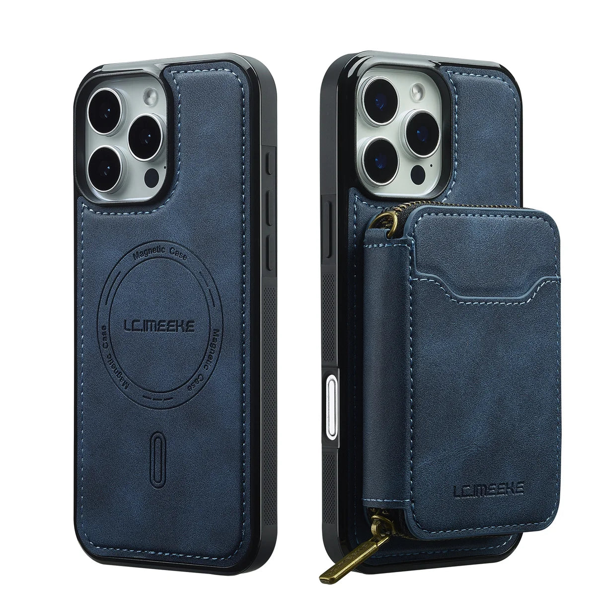 For Magsafe Magnetic Leather Phone Case for iPhone 16E 17 Air 16 15 Plus 14 13 12 11 Pro Max Wallet Card Holder Pocket Cover