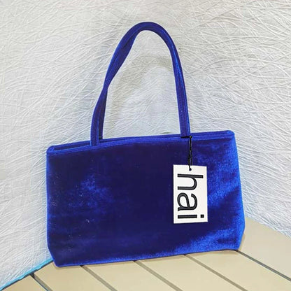 Luxury Premium Designer Elegant Womens Silk Satin Small Tote Solid Color Shoulder Underarm Purse Versatile Fashion Commuting Bag