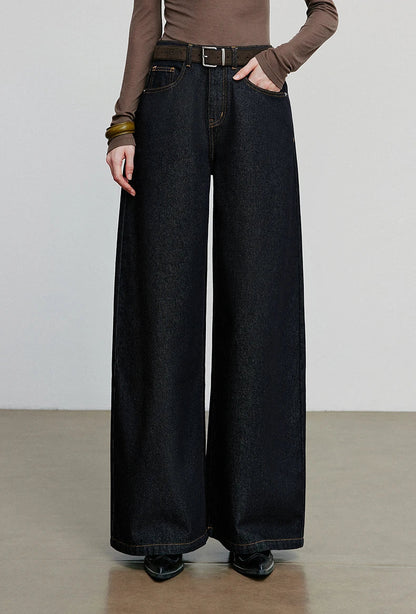 Women Denim Jeans 2025 Autumn New loose Curved Banana Wide Leg Pants