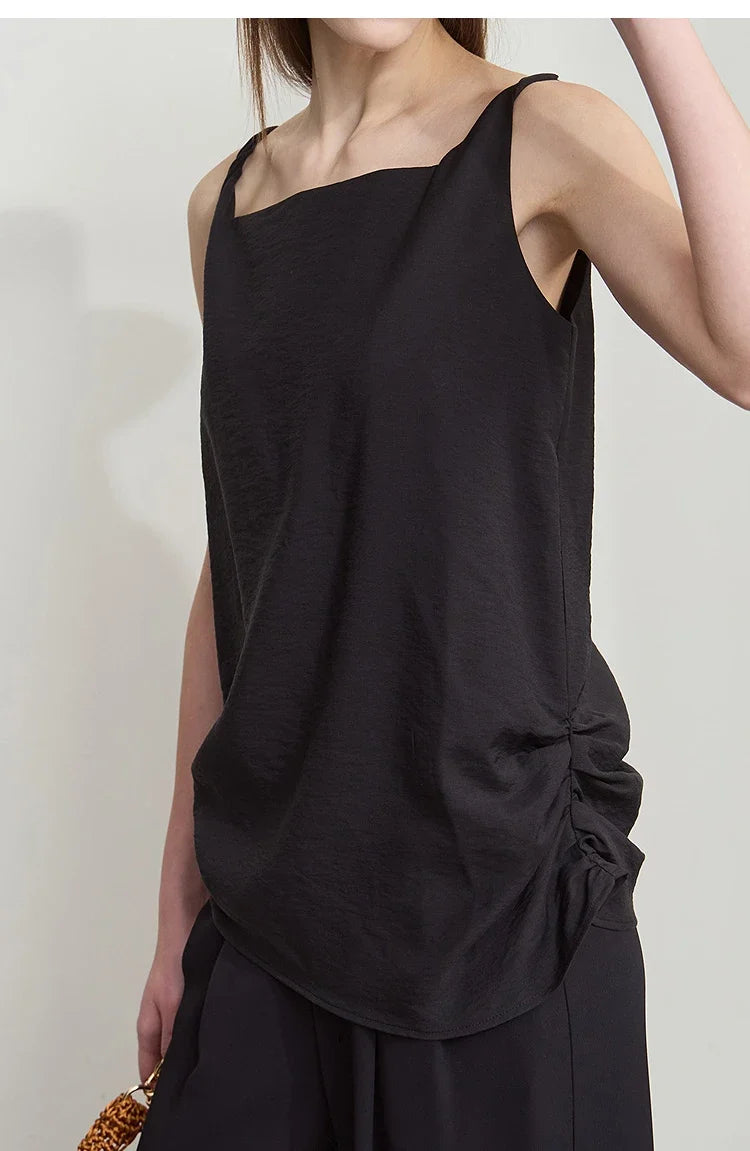 Casual Summer Camisole Tops Women 2025 Solid Office Lady Straight Top Woman New Fashion Loose Sleeveless Clothing 12522032