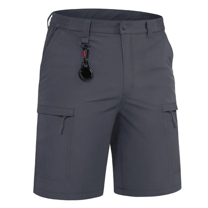 Summer Moisture Wicking Casual Shorts Mens Cargo Work Shorts Running Jogging Sports Bottoms Nylon Rip-Stop Short Pants