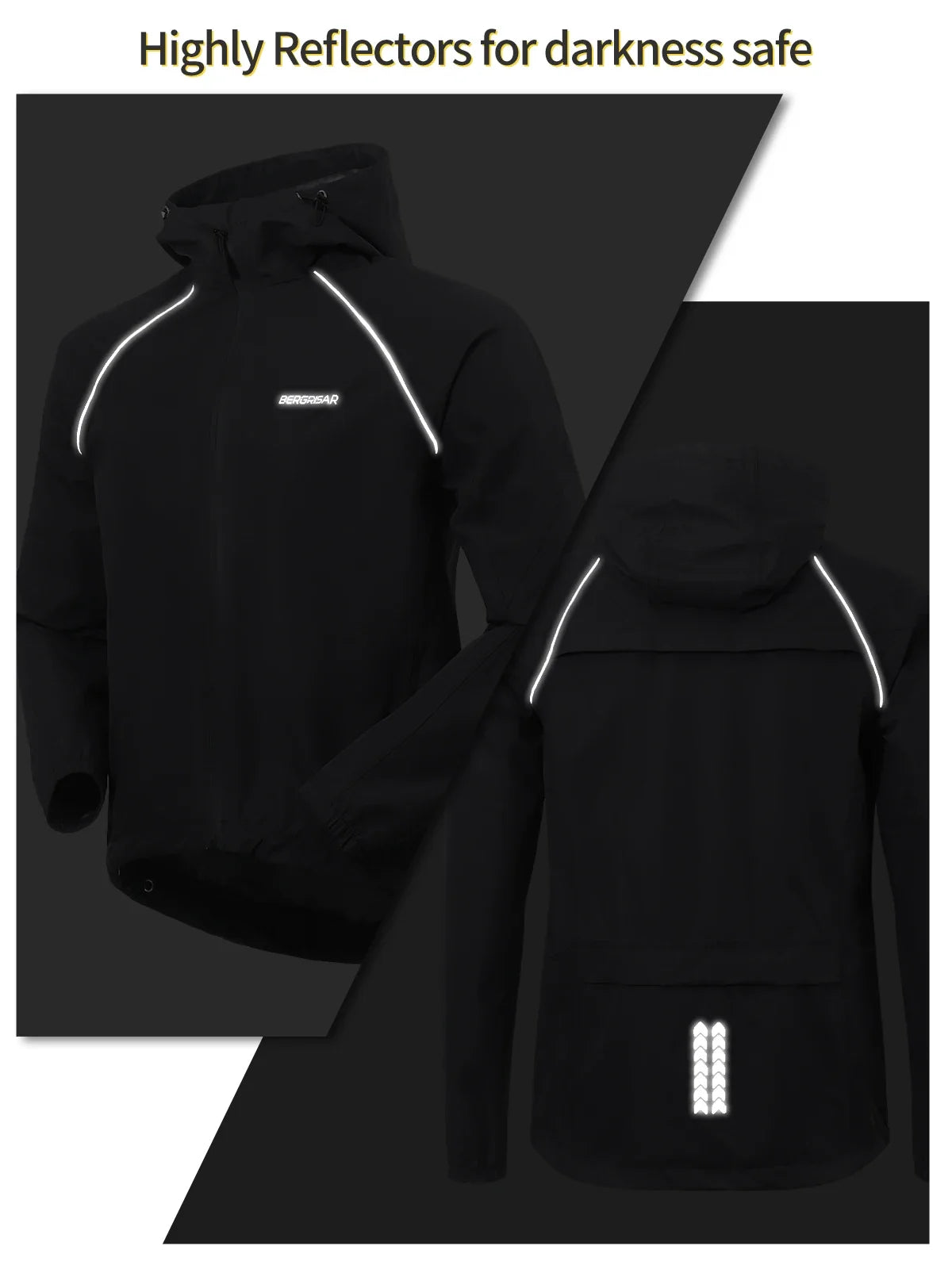 Waterproof Running Cycling Jacket for Men Breathable Bike Rain Jacket Bicycle Coat Clothing Windbreaker