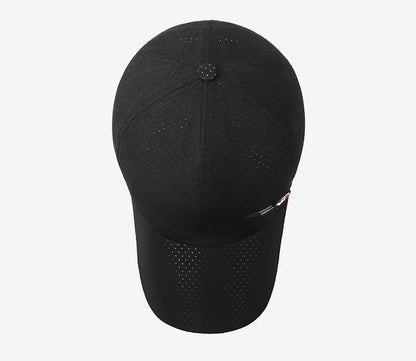 Summer Small Leather Label Quick-dry Baseball Cap Outdoor Sports Running Duck Cap Fashion Trend Simple Hat Men