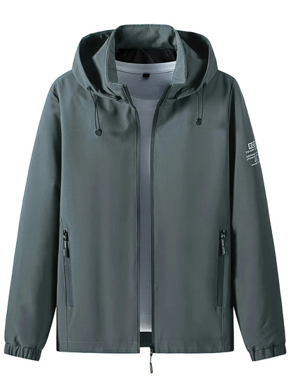 Windproof detachable hooded jacket Korean style trendy loose fashion casual men's jacket