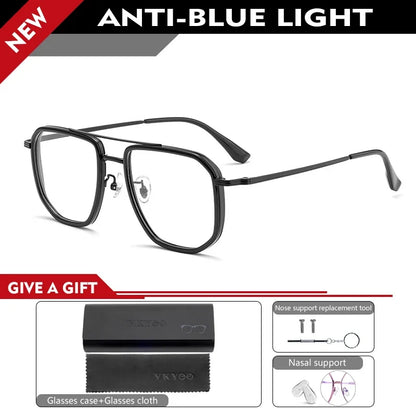 Fashion New Business Men's Large-rimmed Glasses Can Be Customized Prescription Anti-blue Light Glasses Retro Glasses Frame