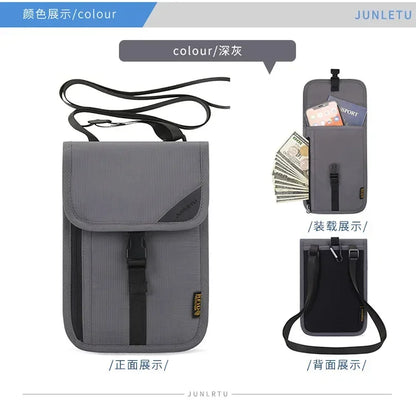 Multifunction Anti-theft Wallet Hidden Travel Neck Pouch Passport Cover Cards Holder ID Card Holder for Men Women Travel