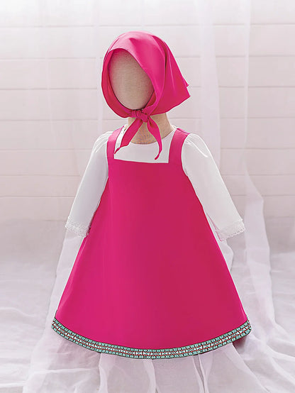 Lolita Plaid Cute Bears Baby Girls Dress Toddler 1st Birthday Party Princess Dress for Baby Maid Wedding Bridesmaid Kids Clothes