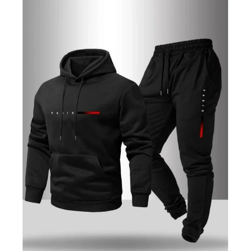 2026 New Men's Printed Hoodie Pants Set Autumn_Winter Men's and Women's Set Fashion Casual Hip Hop High Quality Hoodie Suit