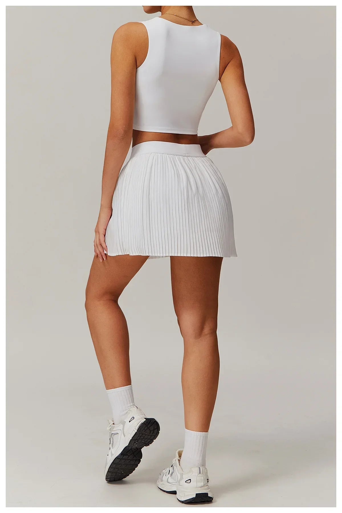 Two piece women's yoga sports skirt, hip hugging slimming, outdoor fitness tennis skirt, sun protection yoga skirt