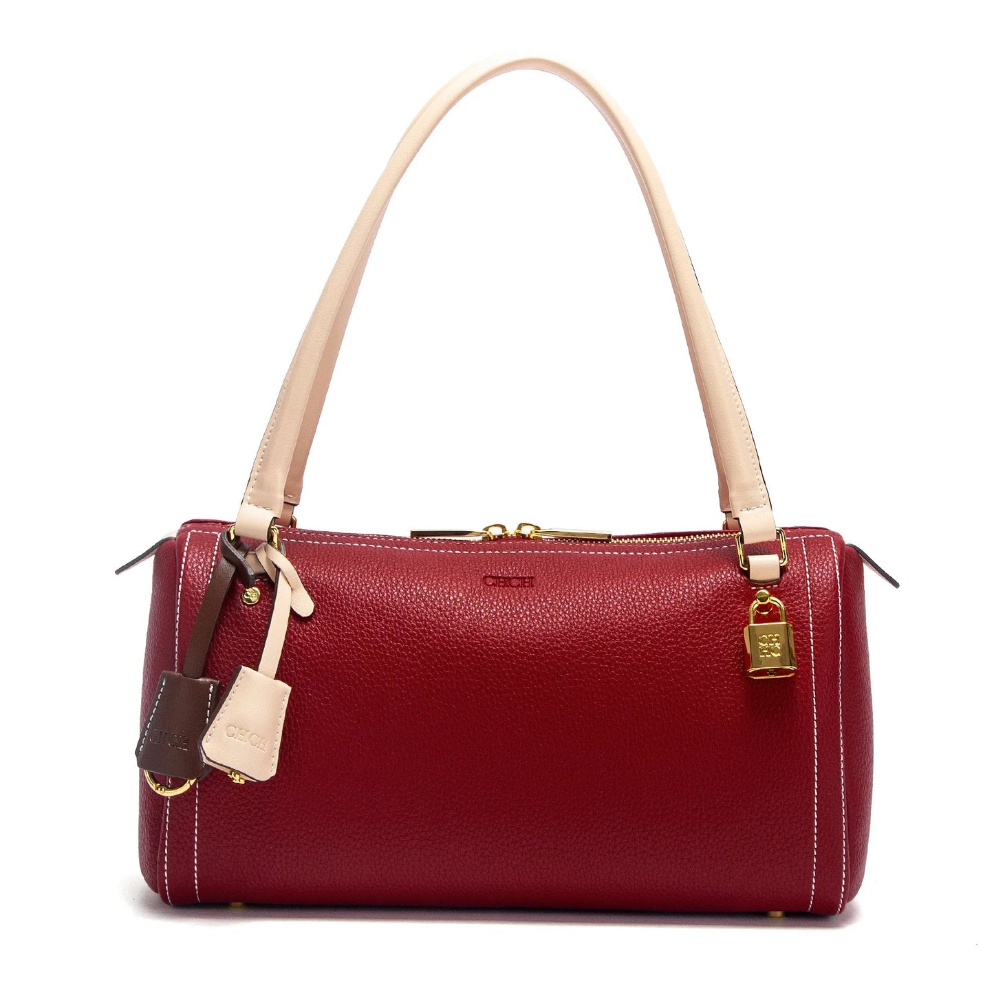 Autumn/Winter New Collection Simple Large Capacity Brown Shoulder Bag Texture Handbag Fashionable Women's Boston Bag