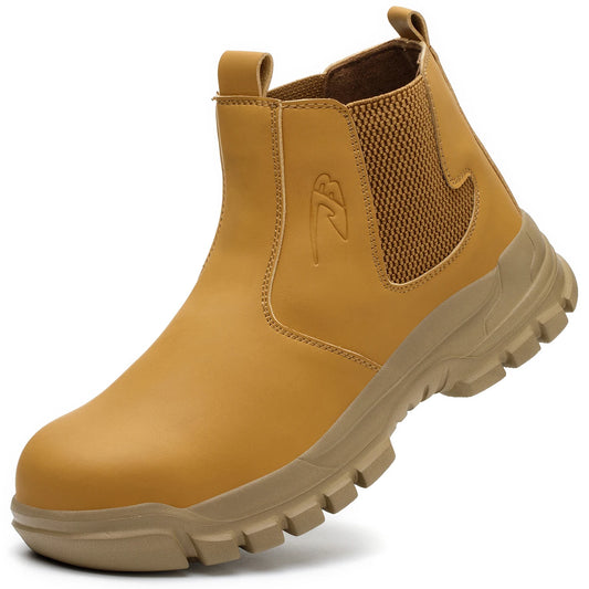 Rotating Button Work Shoes for Men Anti Puncture Protective Boots Sneakers Waterproof Work Safety Shoes Non Slip Steel Toe shoes