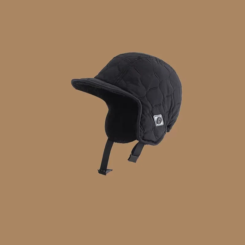Velvet Lei Feng Hat Unisex Winter Thickened Velvet Lamb Wool Warm Ear Protection Hat Outdoor Ski Cycling Pilot Hats Russian Hats