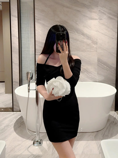 New Dinner Bag Flower Clutch Bag White Romantic Wedding Bridesmaid Bag Dress Prom Bag Party Bag
