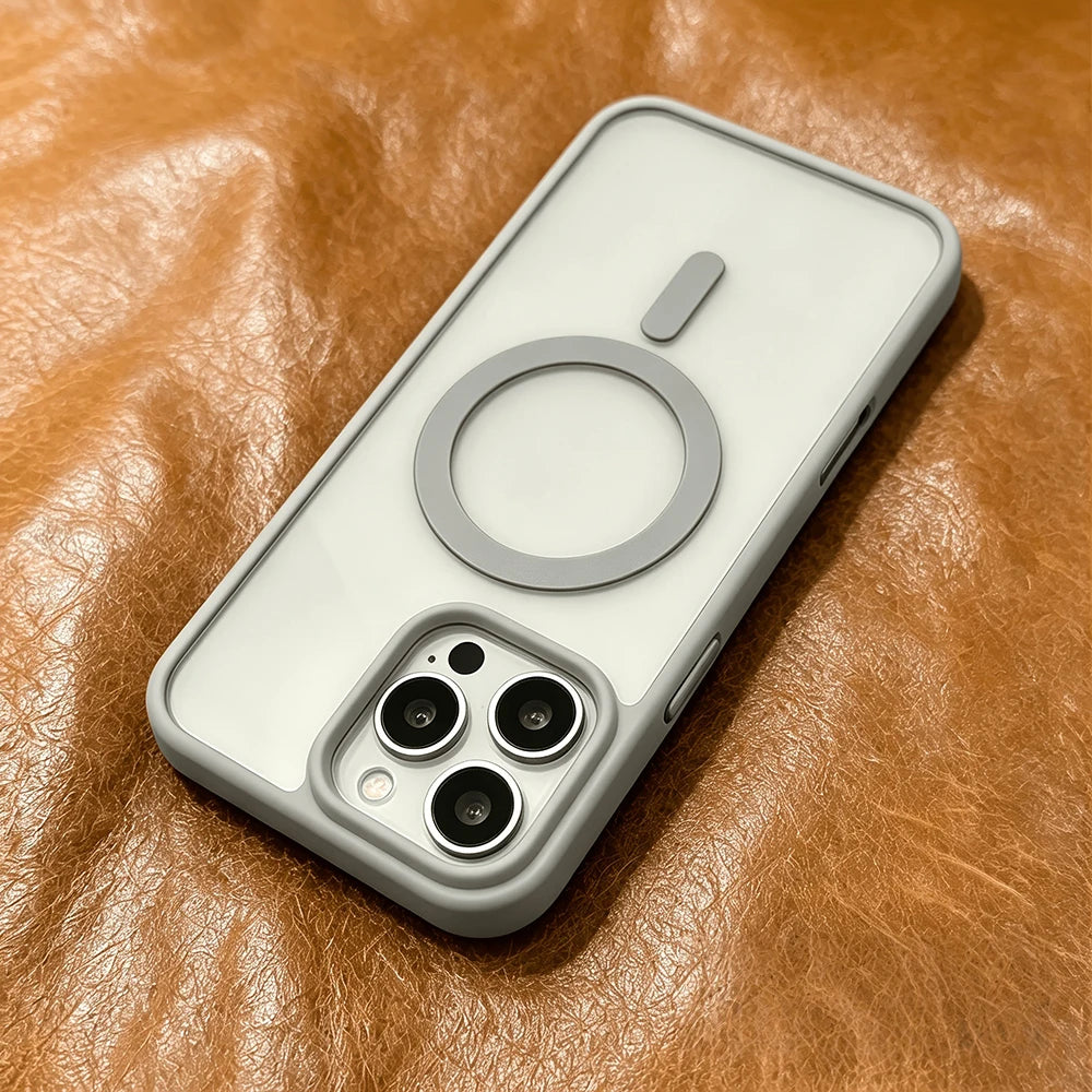 Luxury Candy Bumper Shockproof Phone Cases For iPhone 17 16 15 14 13 Pro Max 17Pro 16Pro For Magsafe Magnetic Clear Back Cover