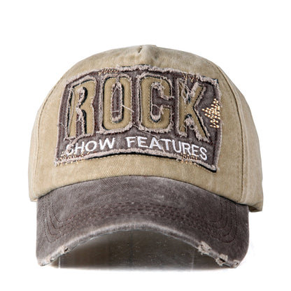High Quality Letter ROCK Embroidery Cotton Baseball Cap For Men Women Gorras Snapback Outdoor Sport Sun Hat