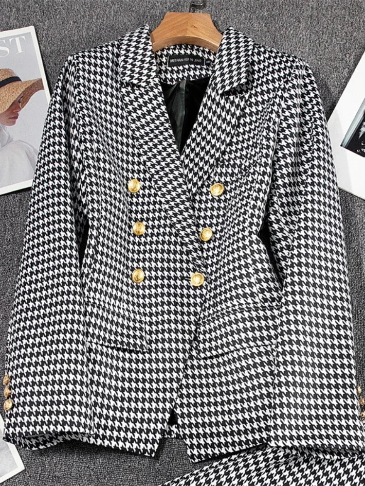 Women's Korean Fashion Long Sleeve Blazer Casual Loose Office Coat Spring Autumn Versatile New Clothing