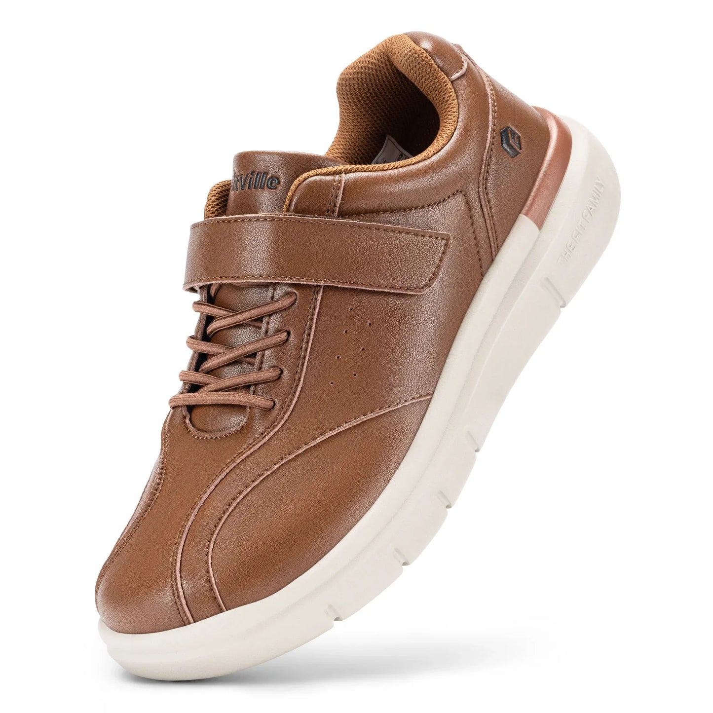 Men Wide Walking Shoes Casual Oxford Shoe Comfortable Lightweight Arch Support Non-Slip Leather Business Sneakers