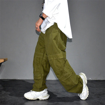 High Quality Army Green Cargo Pants Men American Vintage Hip Hop Plus Size Skateboard Pants Harajuku Casual Cotton Trousers Male