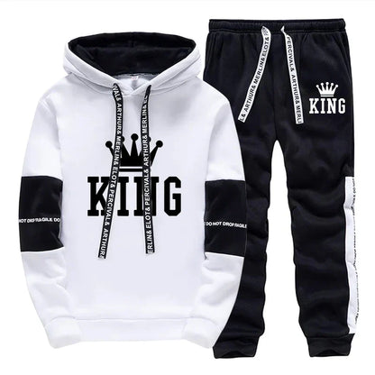 King Printing Mens Tracksuit Hot Sales Casual Hoodie Pants Streetwear Outdoors Mens Clothing Single Piece Sweatshirts Sweatpants