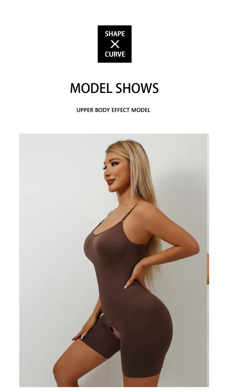 Bodysuit Shapewear Women Tummy Control Full Body Shaper Seamless Open Crotch Shorts Waist Trainer Butt Lifter Slimming Underwear
