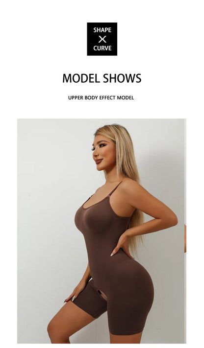 Bodysuit Shapewear Women Tummy Control Full Body Shaper Seamless Open Crotch Shorts Waist Trainer Butt Lifter Slimming Underwear
