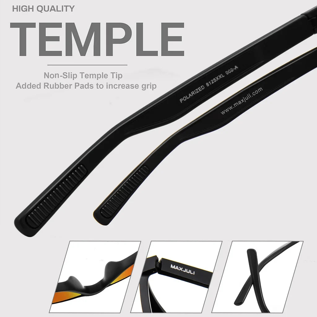 Polarized Extra Big Sunglasses for Men Women with Big Heads UV 400 Protection Sun glasses 8125