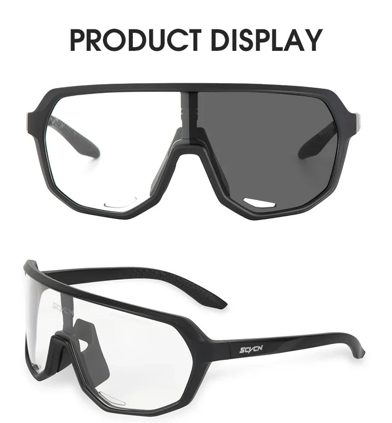 Photochromic Sports Sunglasses Cycling Glasses for Men Mountain MTB Bike Road Bicycle Cycle Goggles UV400 Women Driving