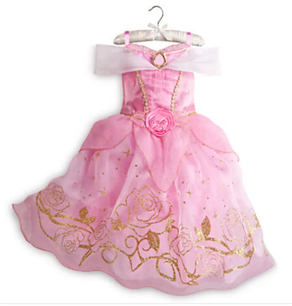 Children Halloween Disguise Aurora Cinderella Disney Princess Costume Festival Dress up Kids Girls Sleeping Beauty Frock 1-12Yrs