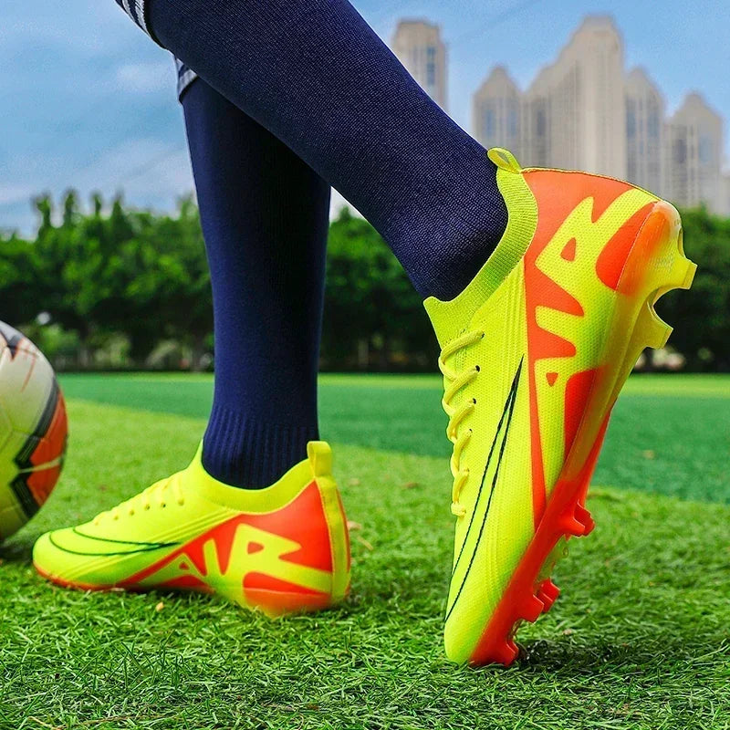 Men Football Boots Non-Slip Grass Training Sport Ultralight Soccer Shoes Unisex Outdoor Sports Shoes Breathable Drop Shipping