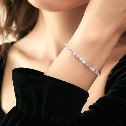D VVS1 Pear Cut Moissanite Tennis Bracelet Diamond GRA s925 Sterling Silver 18k Dainty Tennis Bracelets for Women Man