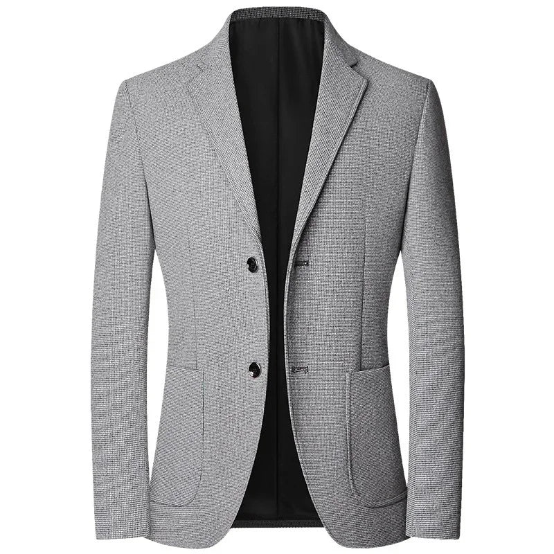 Brand 2026 Spring Elegant Blazer for Men Long Sleeve 2 Button Wedding Party Easy Care Business Blazers Suits Men
