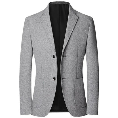 Brand 2026 Spring Elegant Blazer for Men Long Sleeve 2 Button Wedding Party Easy Care Business Blazers Suits Men
