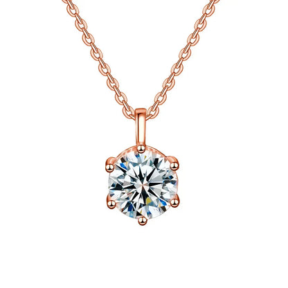 2.0ct VVS1 D Color Moissanite Necklace 925 Soild Sterling Sliver Chain with Certificate Fine Jewelry for Woman