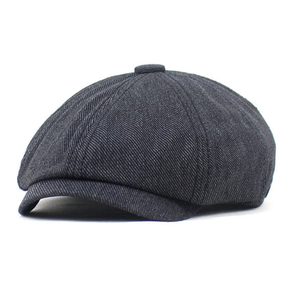 Men's Women's Beret Hat New Fashion Newsboy Caps Outdoor Streetwear Washed Denim Peaked Cap Casual Vintage Boina Hatss