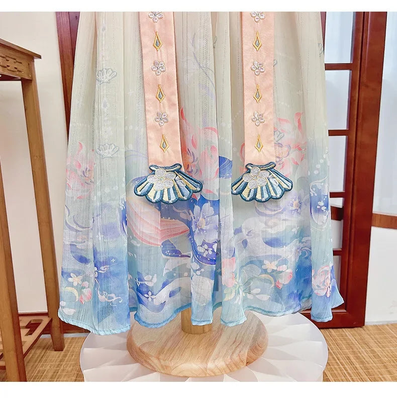 Girl Modern Hanfu Chinese Style Dress Halloween Fairy Kids Clothes Vestidos Traditional Cosplay Children Costume Girls Dresses