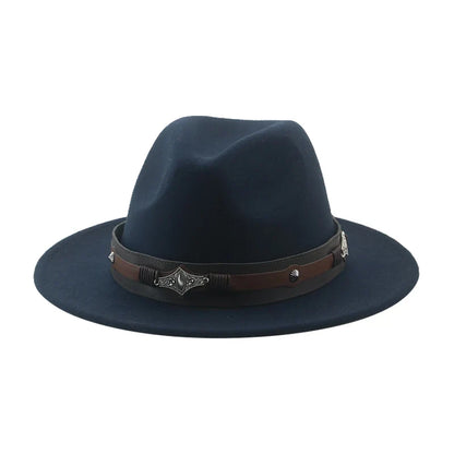 Hat Fedora Hats for Women Hats for Men Cowboy Hat Caps Big Size 62cm Western Cowboy Belt Cow Bands Fedoras Chapeau Feutre Homme