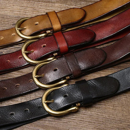 3.8CM Men High Quality Genuine Leather Belt Luxury Designer Belts Pure Cowskin Fashion Waistband Strap Male Jeans for Man Cowboy