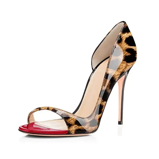 New black patent leather and red lining 12cm sexy fish mouth shoes, shallow mouth super high heels, plus size shoes 33-46