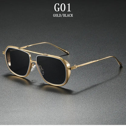 Fashion Sunglass Men Vintage Sunscreen Oversized Sunglasses Women Trendy Metal Glasses Gafas De Sol Hombre Lunette Soleil Femme