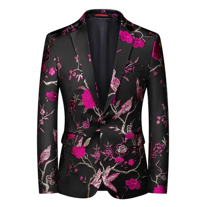 2026 New Red Men's Suit Jacket, Wedding Brands Dress Coat, Stylish Slim Man Costume Homme Single-Breasted Asian Sizes  Blazer