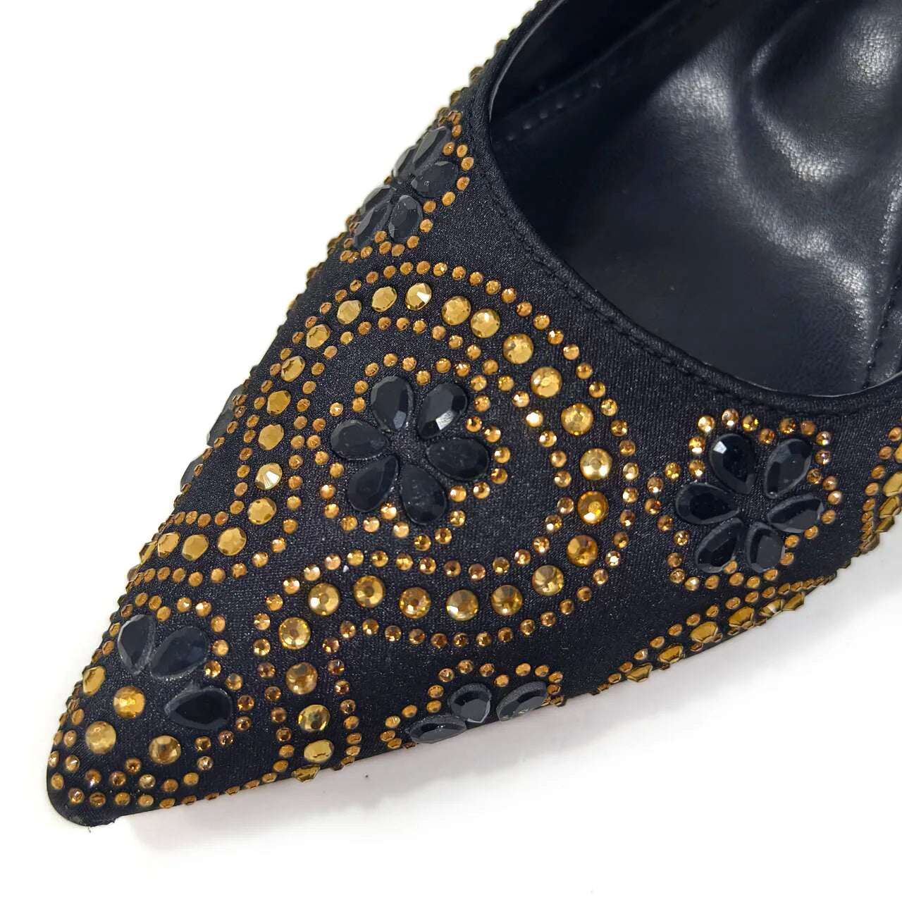 2024 Elegant Rhinestone Pointed-Toe Pumps With Matching Bag Set Large Capacity Bag for Women's Party High Heels