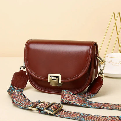 New Style Genuine Leather Women's Small Bag Vegetable Tanned Cow Leather Single Shoulder Bag Lady Popular Messenger Purse