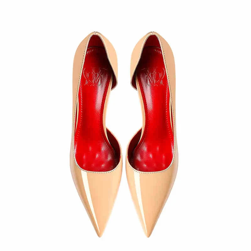 Women's heels 2025 New Luxury Brand Pumps Red Bottom Pointed Toe Rhinestone High Heels Elegant Stiletto Party Prom Ladies Shoes