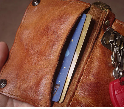 Luxury Brand Genuine Leather Key Bag Multifunctional Waist Hanging Card Holder Coin Purse Men Women Car Key Case Organizer