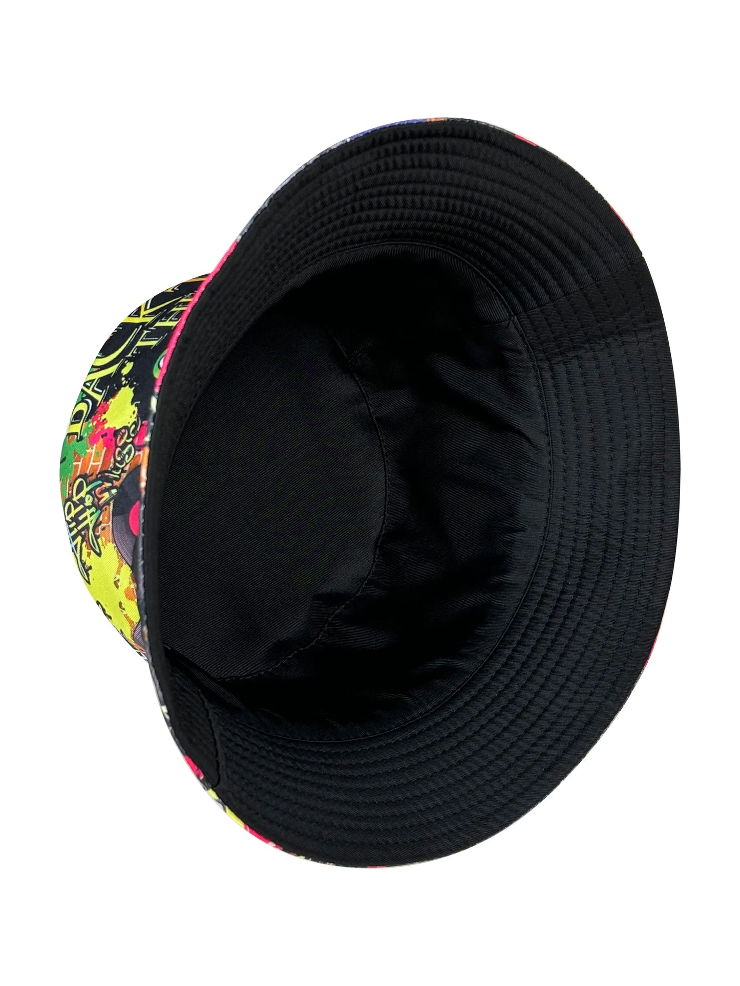 Fashion Retro Graffiti 80s 90s Bucket Hat for Men Women Funny Summer Spring Beach Fishing Hat Packable Outdoor Sun Fisherman Hat