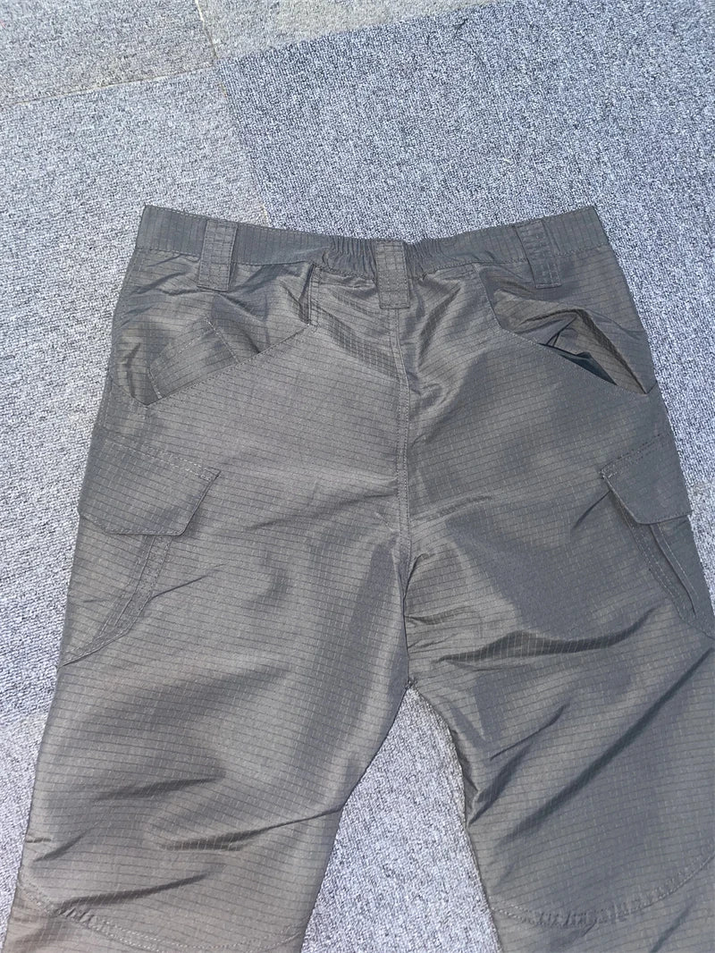 Asian Size Men City Pants Cargo Trousers Multi-pocket Waterproof Wear-resistant Casual Training Overalls Clothing