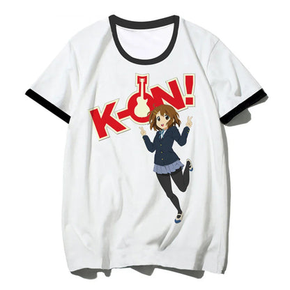 k-on tshirt men graphic white t shirt vintage grunge japanese t shirt graphic aesthetic