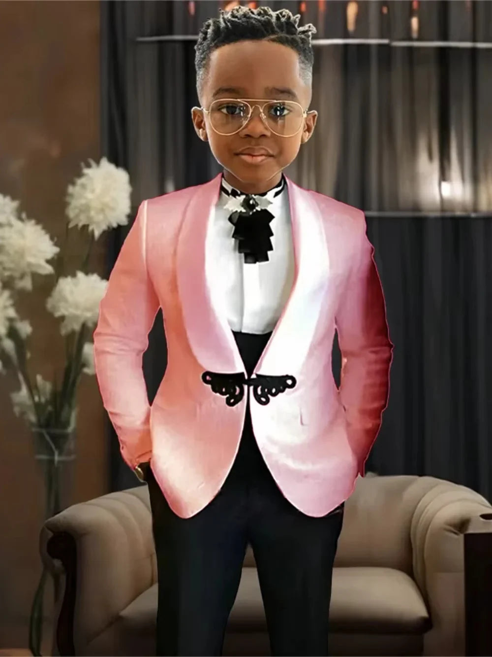 Chic Boys Slim Fit Suits 3 Pieces Piano Performance Wear Premium Handsome Kids Suit Set Wedding Party Wear 2-20 Tuxedo